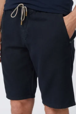 No Excess Short Shorts With Linen Garment Dyed