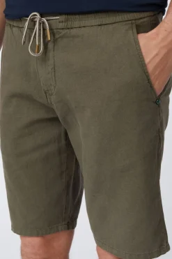 No Excess Short Shorts With Linen Garment Dyed