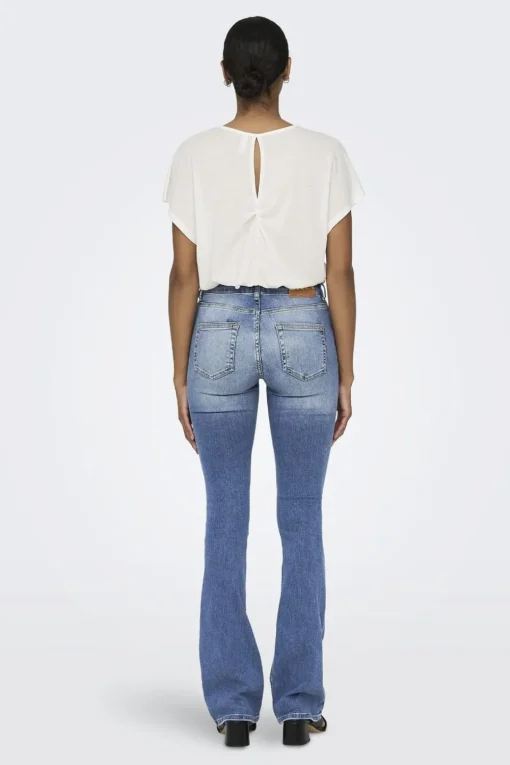 Only Broek Blush Life Mid Flared Tai467