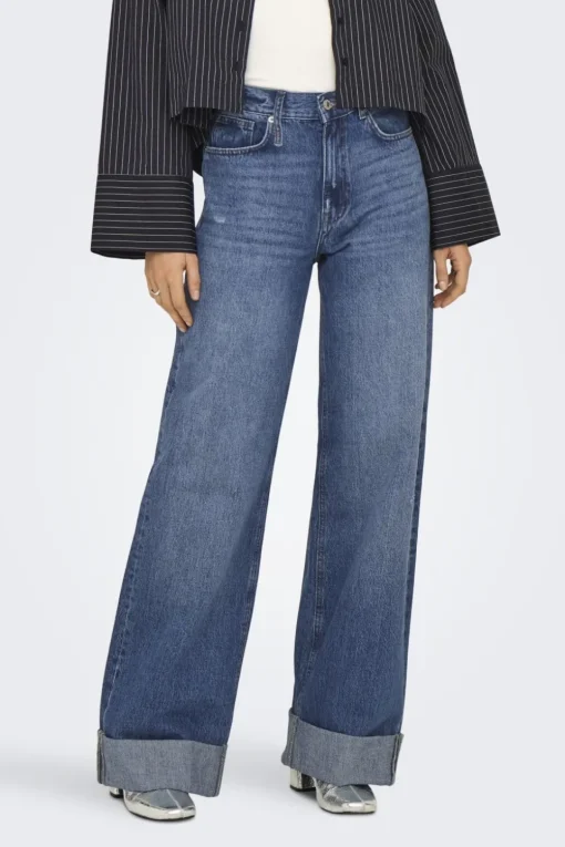 Only Jeans Onlbroome Hw Wide Fold Up Dnm Tai224