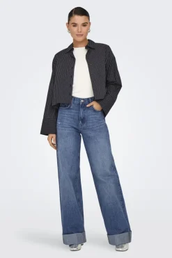 Only Jeans Onlbroome Hw Wide Fold Up Dnm Tai224