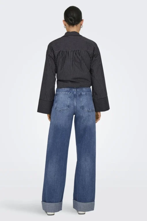 Only Jeans Onlbroome Hw Wide Fold Up Dnm Tai224