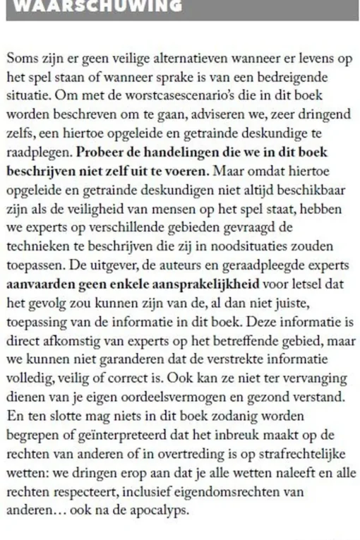 Outdoor Boek Zo Overleef Je De Apocalyps