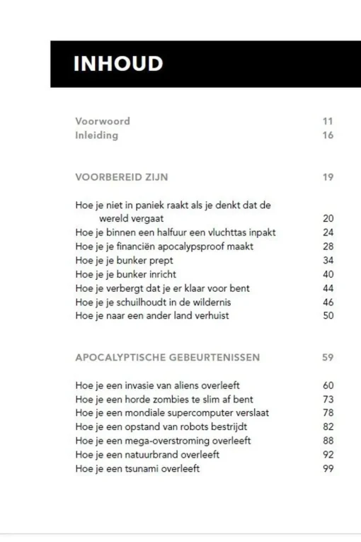 Outdoor Boek Zo Overleef Je De Apocalyps