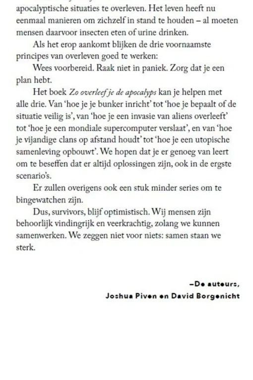 Outdoor Boek Zo Overleef Je De Apocalyps
