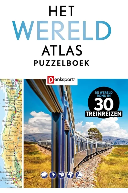 Outdoor Het Wereld Atlas Treinreizen Puzzelboek - Denksport