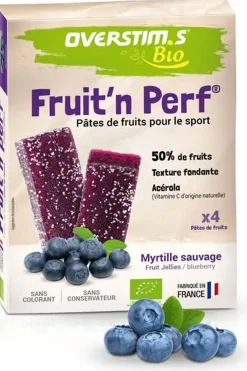 Overstim's Reep Pate De Fruits Bio Myrtille (4 Barres)