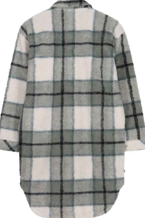 Passenger Clothing ltd Fleece Cloudy Recycled Sherpa Longline Fleece Shirt