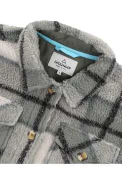 Passenger Clothing ltd Fleece Cloudy Recycled Sherpa Longline Fleece Shirt