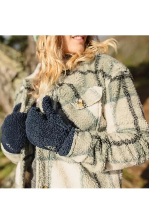 Passenger Clothing ltd Fleece Cloudy Recycled Sherpa Longline Fleece Shirt