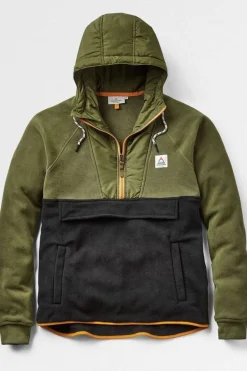 Passenger Clothing ltd Fleece Woodland Hooded 1/2 Zip Recycled Polar