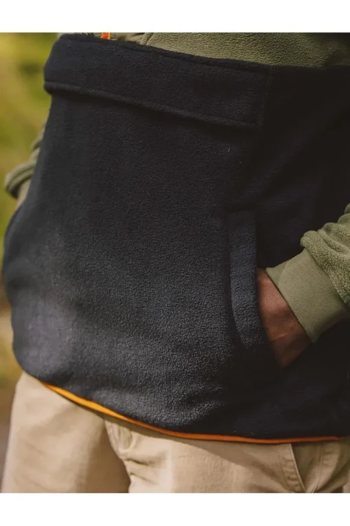 Passenger Clothing ltd Fleece Woodland Hooded 1/2 Zip Recycled Polar