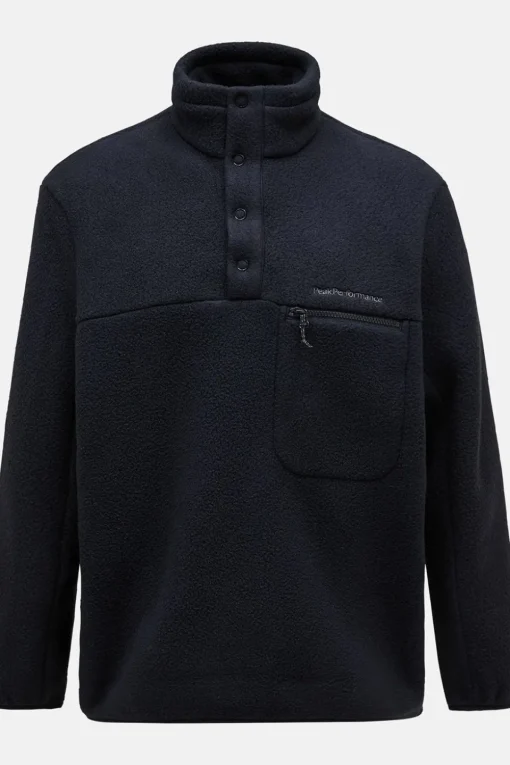 Peak Performance Fleece M Fleece Snap T-Neck