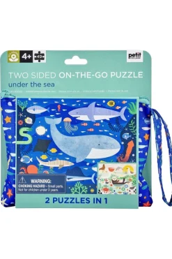 Petit Collage Speelgoed Two Sided On-The-Go Puzzle Under The Sea