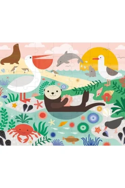 Petit Collage Speelgoed Two Sided On-The-Go Puzzle Under The Sea