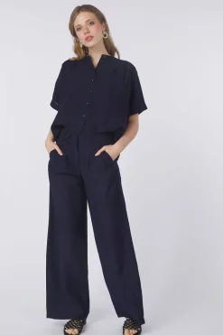 Pom Amsterdam Broek Deep Dark Blue