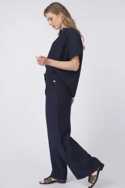 Pom Amsterdam Broek Deep Dark Blue