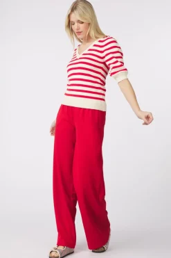 Pom Amsterdam Broek Scarlet Red Summer