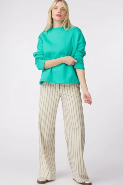 Pom Amsterdam Broek Striped Cream