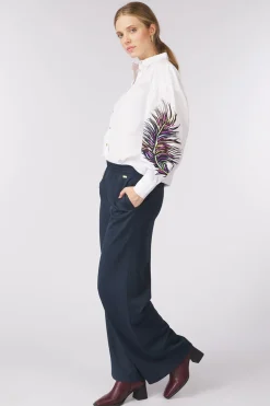 Pom Amsterdam Broek Suzi Dark Knavy