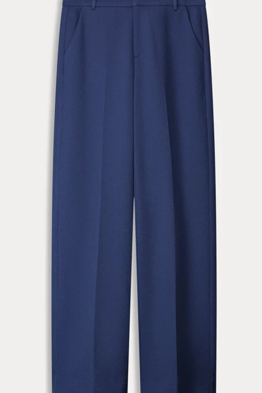 Pom Amsterdam Broek Wide Leg Sapphire Blue