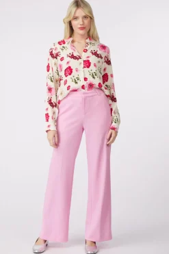 Pom Amsterdam Broek Wide Leg Rose Pink