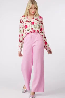 Pom Amsterdam Broek Wide Leg Rose Pink