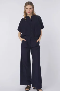 Pom Amsterdam Hemd Deep Dark Blue