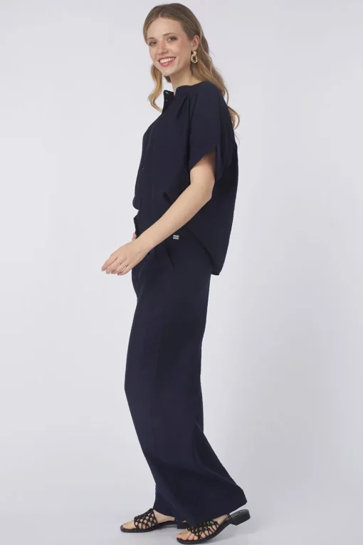 Pom Amsterdam Hemd Deep Dark Blue