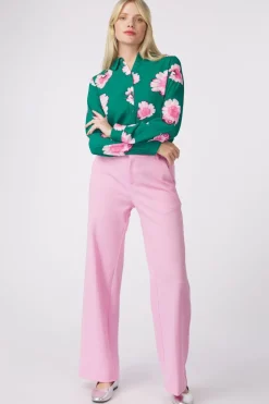 Pom Amsterdam Hemd Mila Meadow Flowers Green