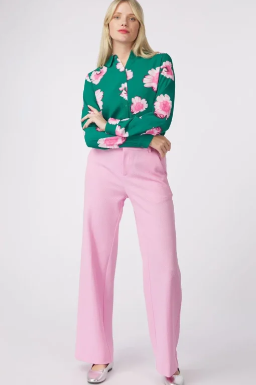 Pom Amsterdam Hemd Mila Meadow Flowers Green