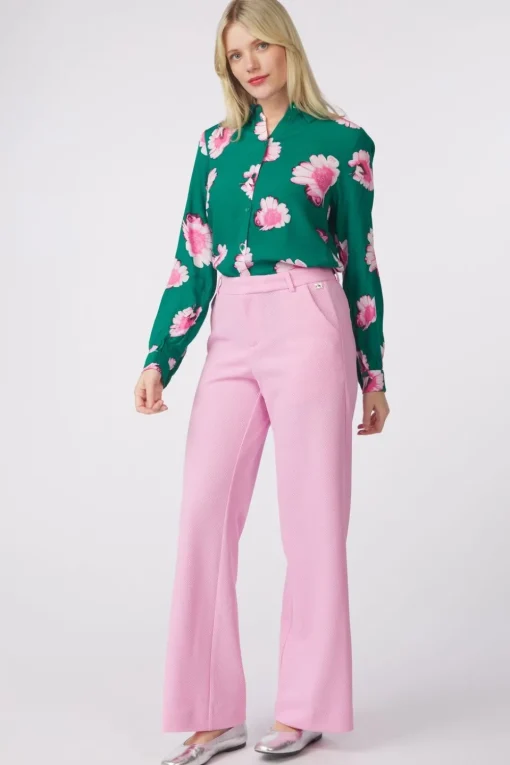 Pom Amsterdam Hemd Mila Meadow Flowers Green