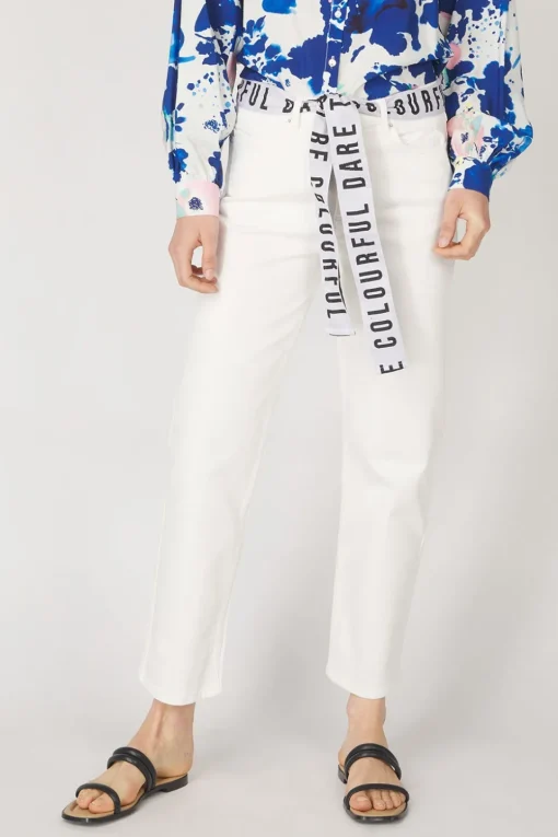 Pom Amsterdam Jeans Eline Straight White