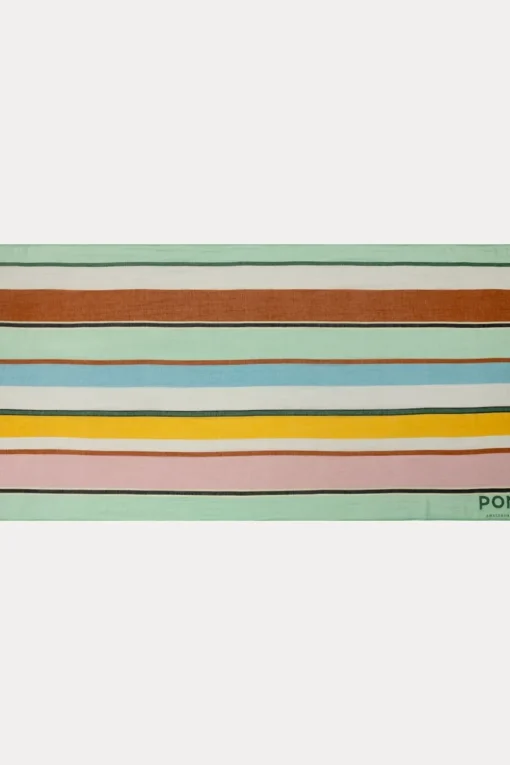 Pom Amsterdam Sjaal Shawl Paradise Stripes Linen