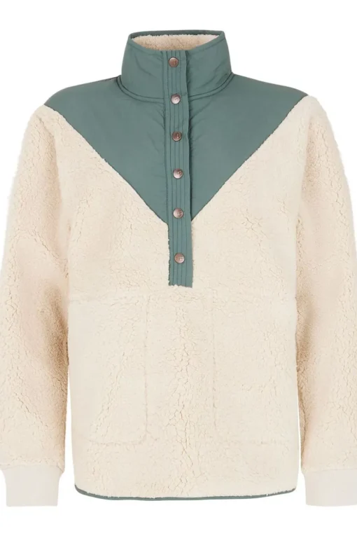 Protest Fleece Cyber Outdoor 1/4 Button Top