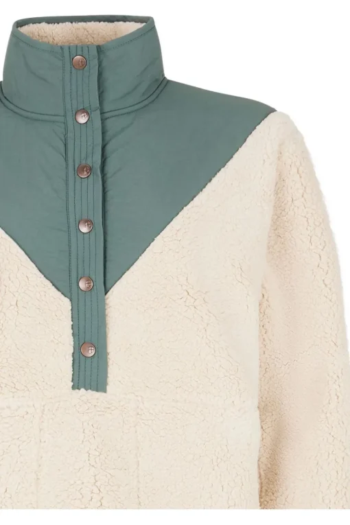 Protest Fleece Cyber Outdoor 1/4 Button Top