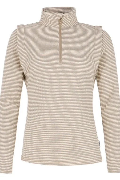 Protest Fleece Ivory 1/4 Zip Active Top