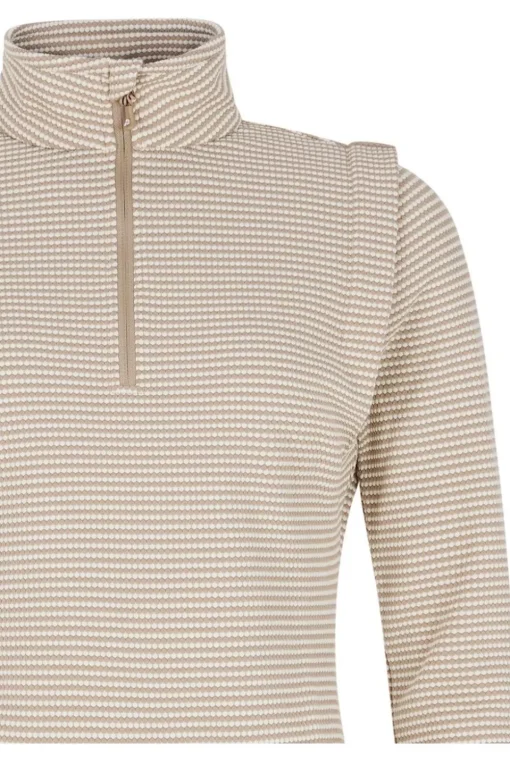 Protest Fleece Ivory 1/4 Zip Active Top
