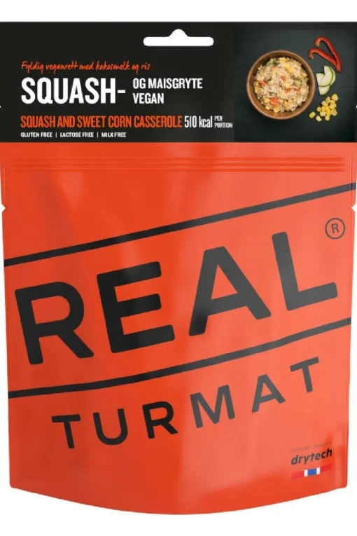 Real Turmat Maaltijd Squash and Corn Casserole (Vegan)