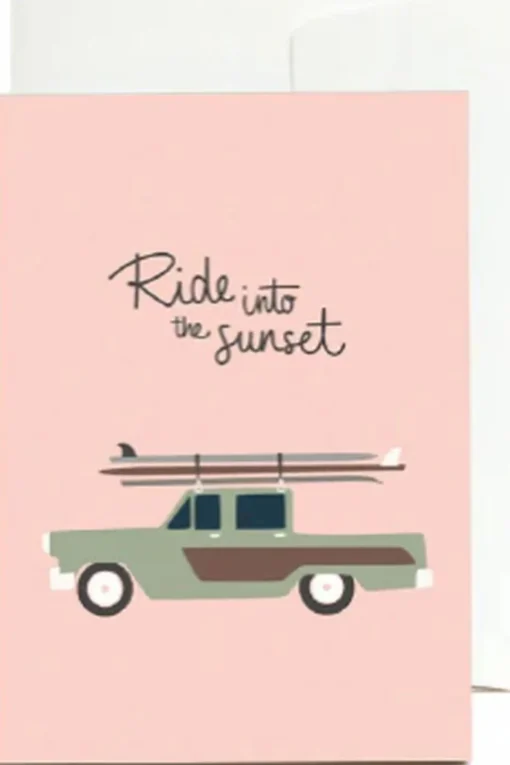 Roadtyping Wenskaart Ride Into The Sunset