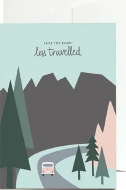 Roadtyping Wenskaart Take The Road Less Travelled