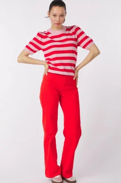 Saint Tropez Trui Milasz Ss Block Stripe