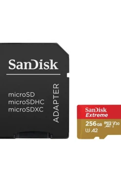 Sandisk Accessoire Microsdxc Extreme 256Gb 190/130 Mb/S - A2 - V30 -