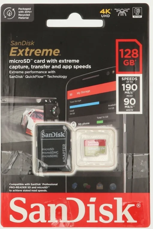 Sandisk Accessoire Microsdxc Extreme 128Gb 190/90 Mb/S - A2 - V30 - S