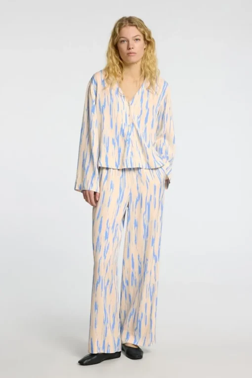 Selected Broek Baela Hw Aop Wide Pant B