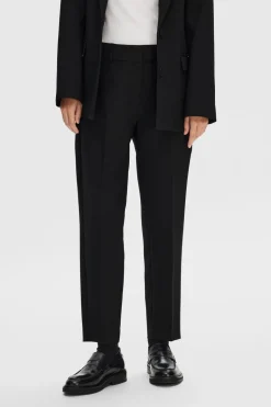 Selected Broek Rita-Ria Cropped Black