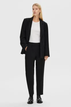 Selected Broek Rita-Ria Cropped Black