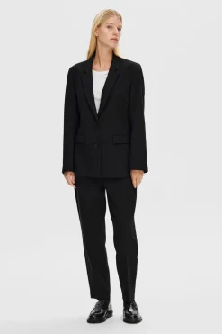 Selected Broek Rita-Ria Cropped Black
