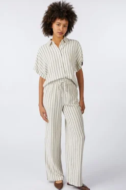 Selected Broek Viva-Gulia Striped Sun