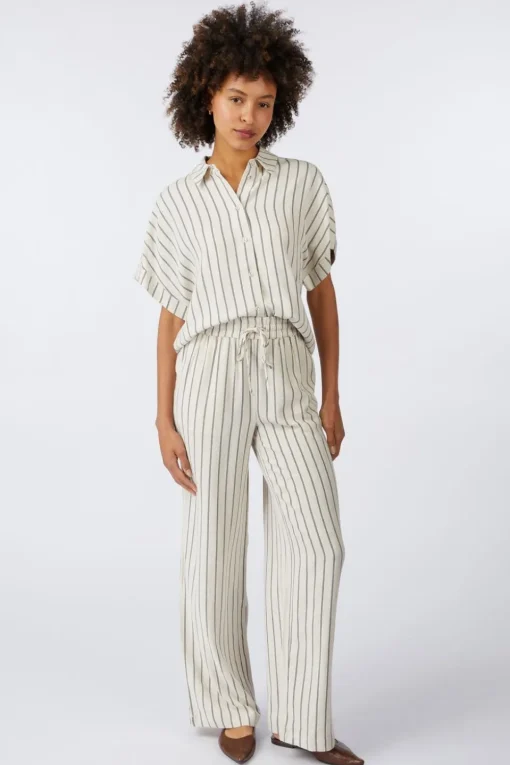 Selected Broek Viva-Gulia Striped Sun